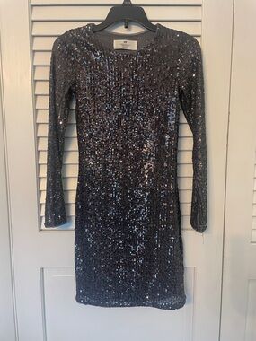 tulle dress with sequins h&m H&M navy sequin tulle holiday party dress girls size 7 Gorgeous